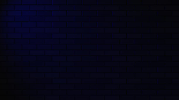 空砖墙与蓝色霓虹灯与复制空间图片下载