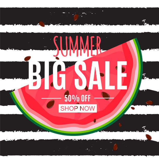 摘要夏季以西瓜为销售背景图片下载