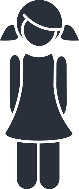 小女孩的女儿梳着马尾辫发家图片下载