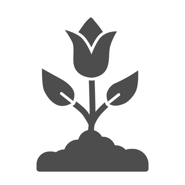 郁金香固体图标春季花概念郁金香图片下载