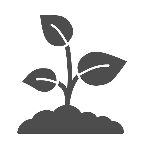 幼体生长有三片叶子，立体图标自然图片下载