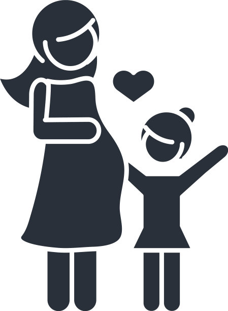 孕妇和女儿性格家庭日图片下载