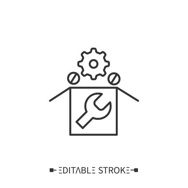备件线图标。可编辑的图片图片下载
