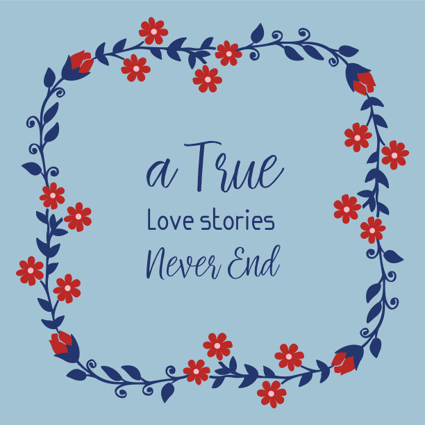 浪漫的真爱贺卡设计图片下载