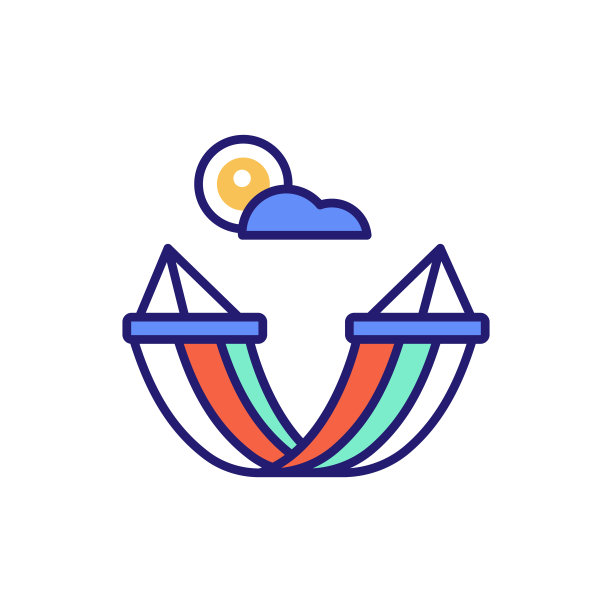 吊床图标风格插图。图片下载