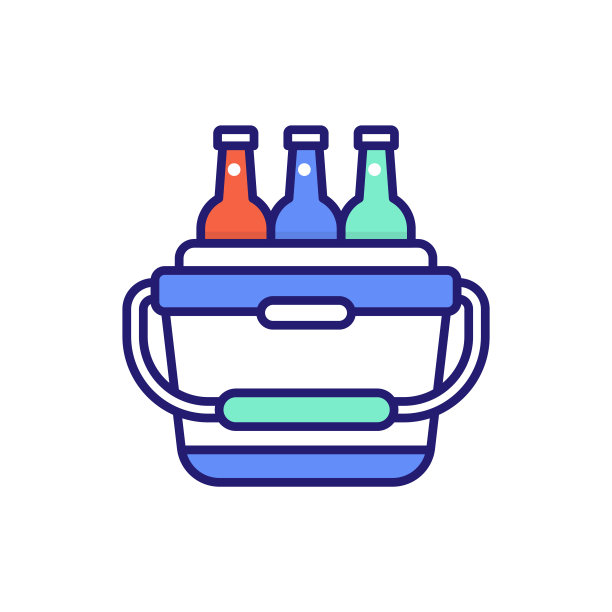 冷却器图标样式的插图。图片下载