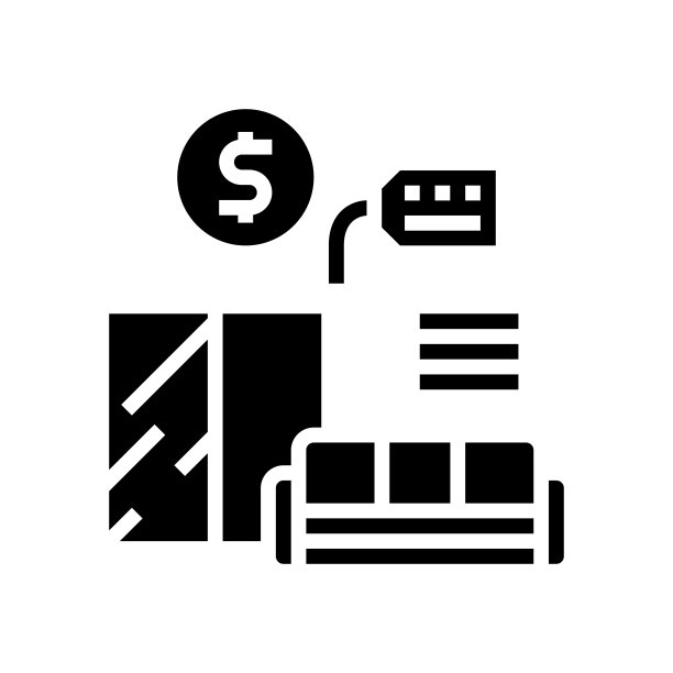 家具租赁字形图标矢量插图标志图片下载