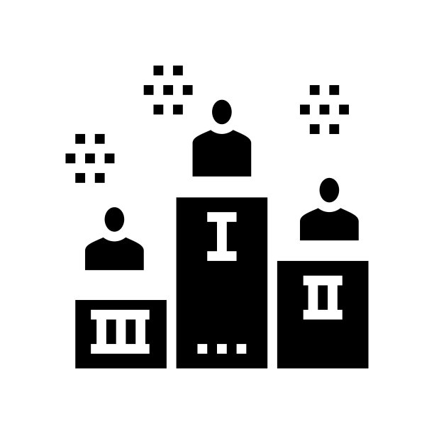 胜者基座字形图标矢量插图标志图片下载