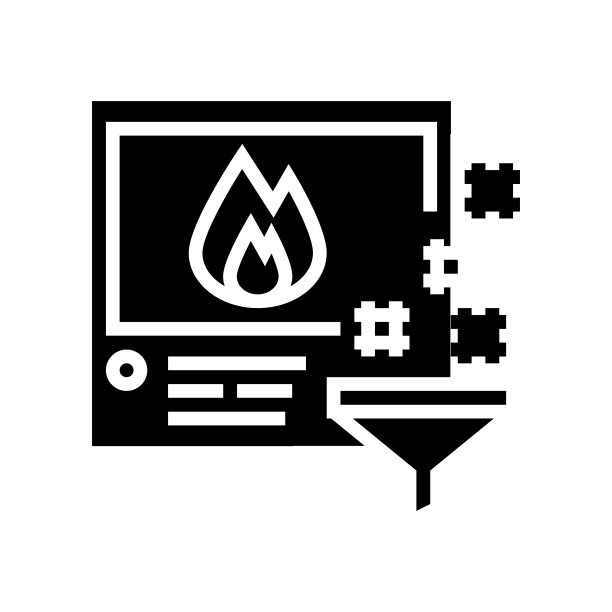 过滤仪器寻找图像字形图标矢量插图图片下载