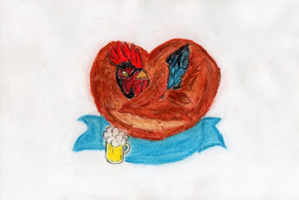 十月节椒盐卷饼标志设计图片下载