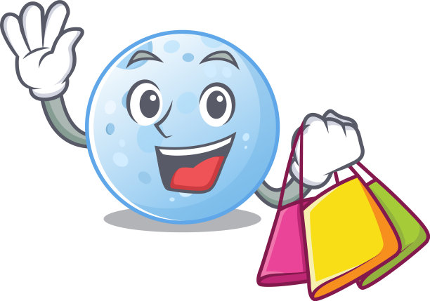 有钱有名的蓝月亮拿着购物袋图片下载