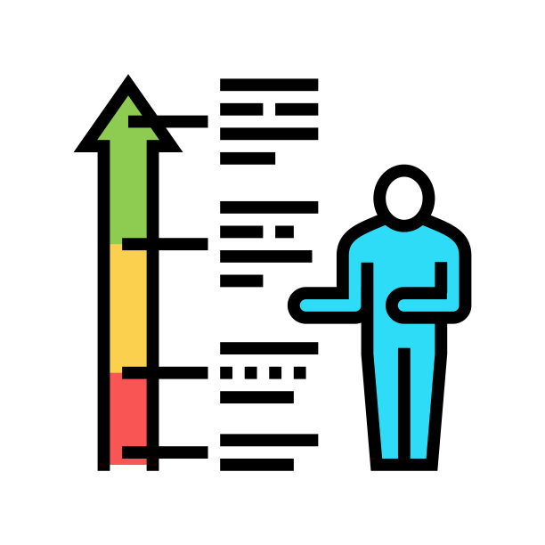 专业成长彩色图标矢量插图标志图片下载