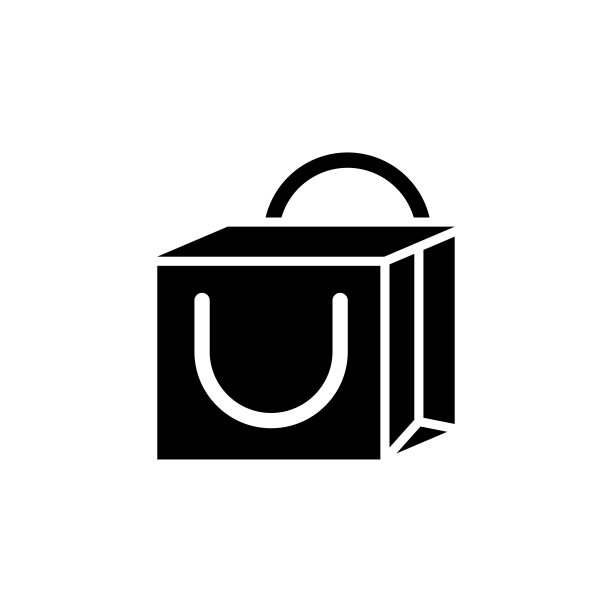 购物袋图标标志插图设计图片下载