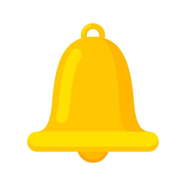 铃铛图标孤立在白色背景图片下载