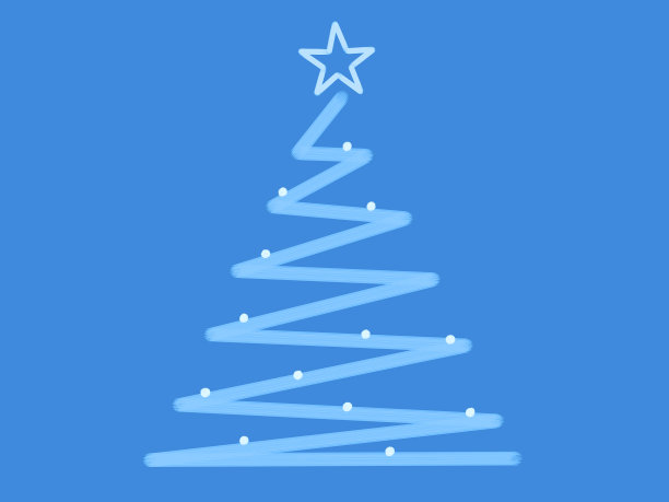 圣诞树上的蓝色，象征着新年图片下载