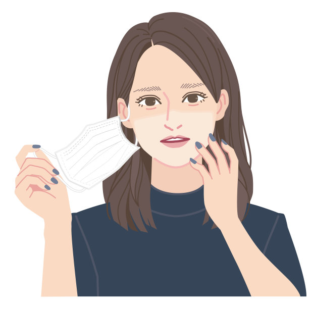 戴口罩时化妆麻烦。图片下载