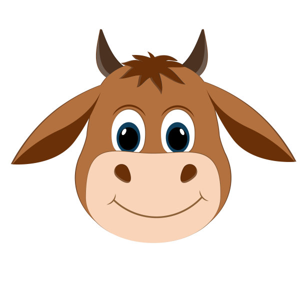 公牛象征的一年，颜色矢量插图，孤立在白色背景，剪纸，设计，装饰，旗帜，标志，贺卡图片下载