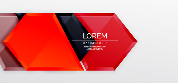 金属光泽闪亮的几何形状与3d效果图片下载