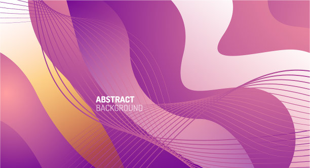 波浪型流体梯度抽象线条图片下载