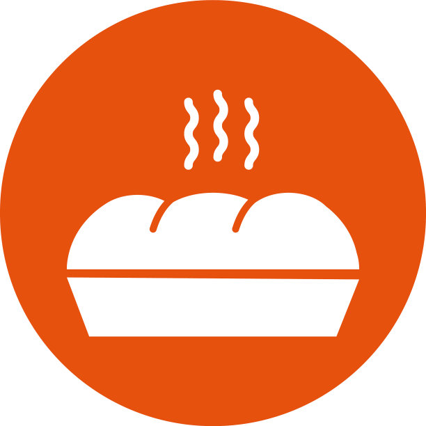 美味的热面包块风格图标图片下载