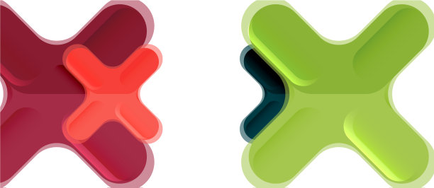 光滑的多色塑料风格交叉图片下载