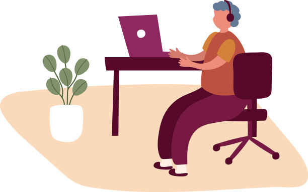 老人在家中使用笔记本电脑自由活动图片下载