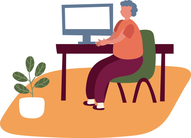 老人在家使用桌面活动免费图片下载