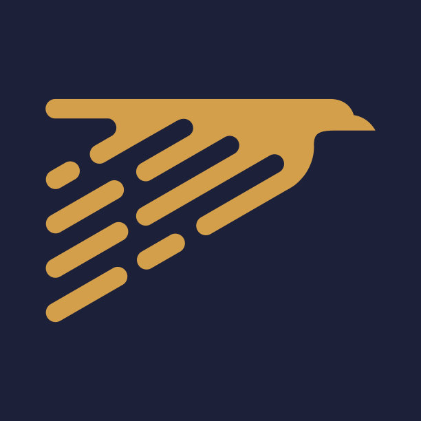 现代，平面金凤鸟飞翔技术，多媒体，IT和电脑品牌标识矢量插图图片下载