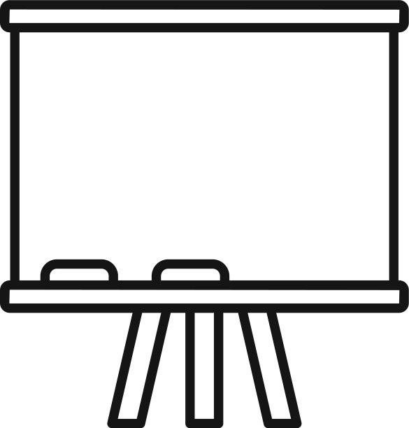 学校董事会图标轮廓风格图片下载