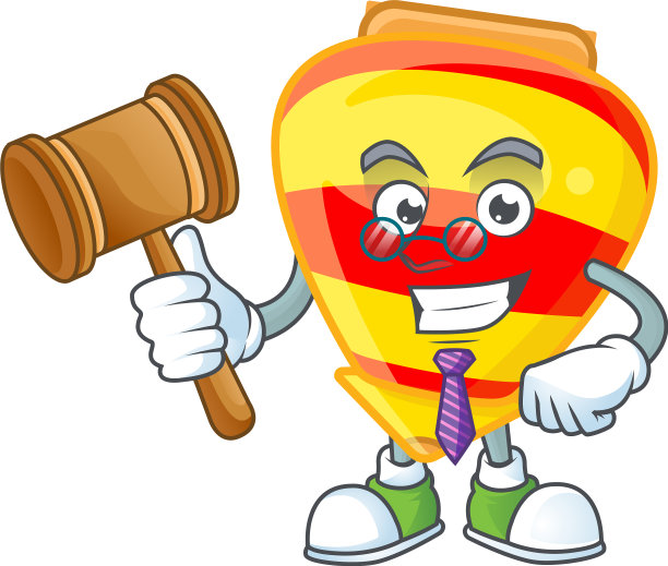 聪明的裁判中国金顶玩具吉祥物风格图片下载