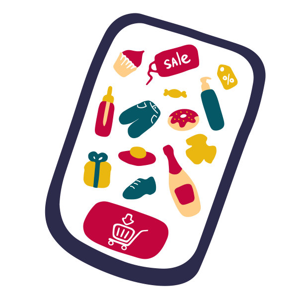 通过平板电脑和手机在线购物图片下载