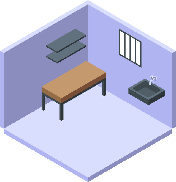 监狱房间图标等距风格图片下载