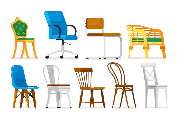 椅子集舒适的空椅子收藏图片下载