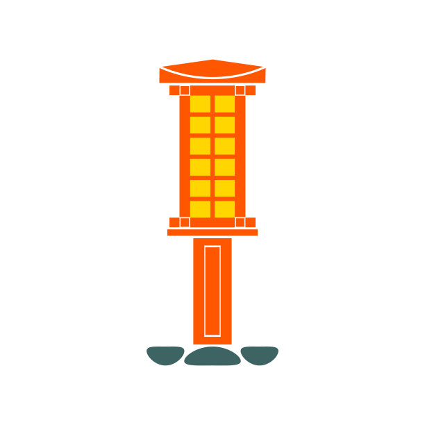 日本灯笼托罗孤立在白色背景上图片下载