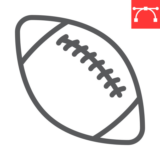 美式足球线图标运动和游戏图片下载