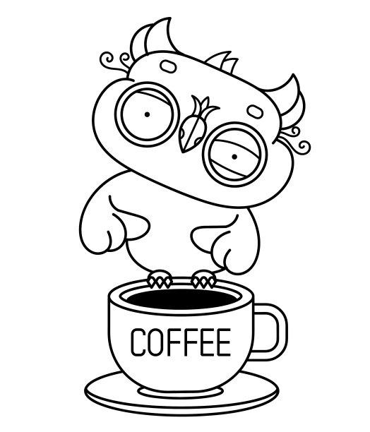 猫头鹰的颜色适合贺卡海报或图片下载