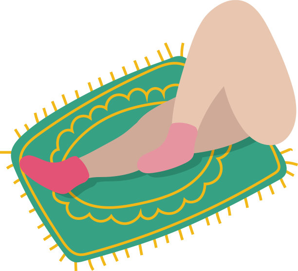 腿在地毯放松平坦的风格图片下载