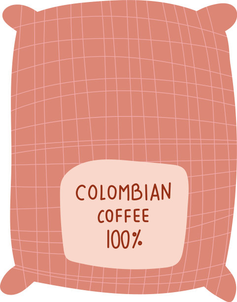 哥伦比亚咖啡袋产品自由形式的风格偶像图片下载