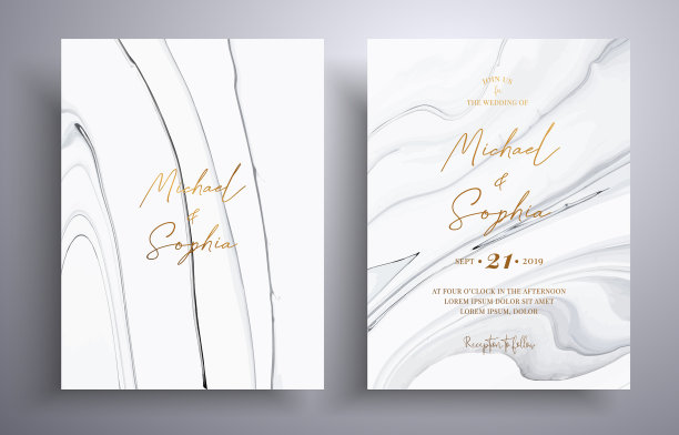 现代收藏婚礼请柬图片下载