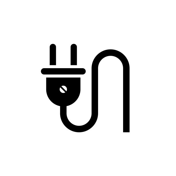 黑色插头图标图片下载