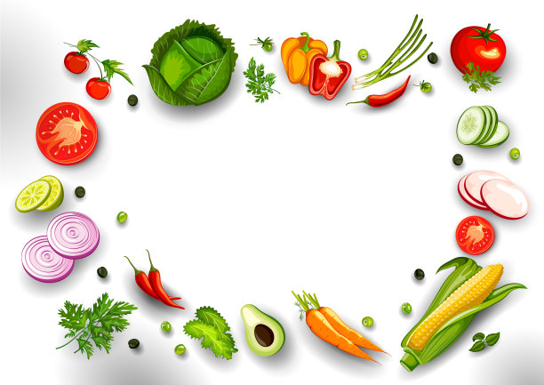 健康新鲜的水果和蔬菜，配有厨房图片下载