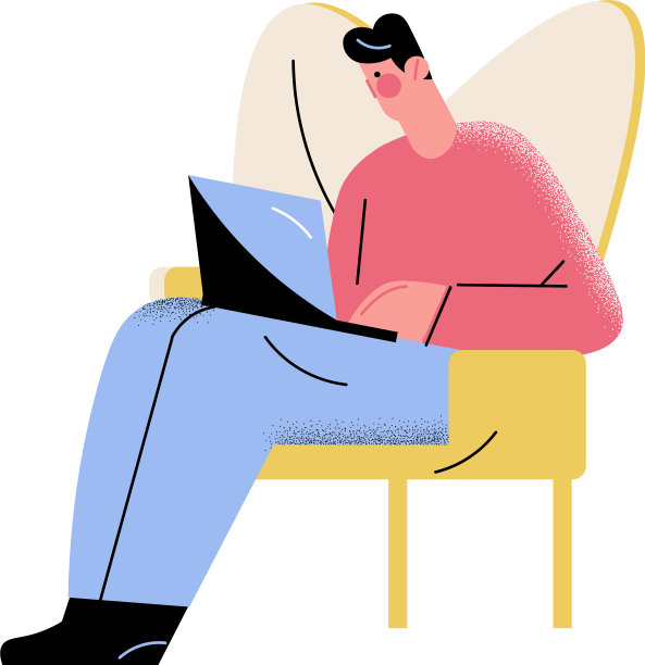 一个人坐在家里用笔记本电脑工作图片下载