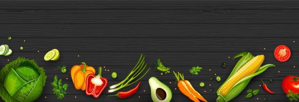 健康新鲜的水果和蔬菜，配有厨房图片下载