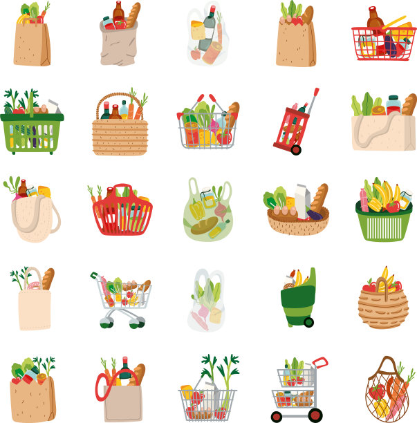 捆绑杂货集图标图片下载