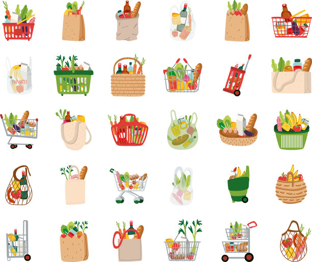 捆绑杂货集图标图片下载