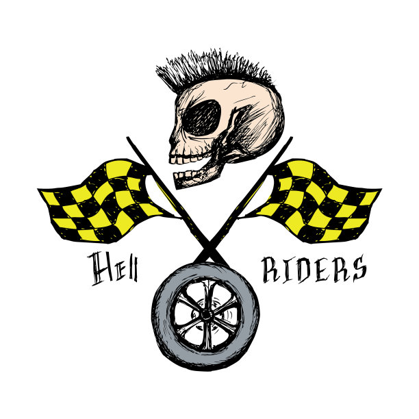 摩托车俱乐部的标志或会徽模板图片下载