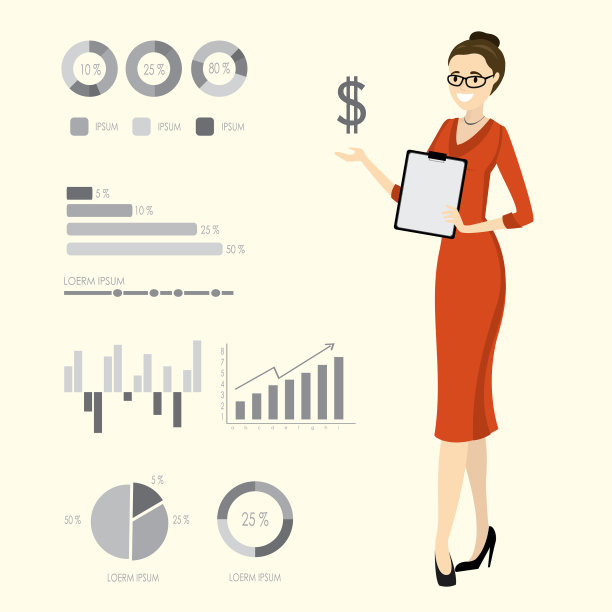 美丽的白种女商人和商人图片下载