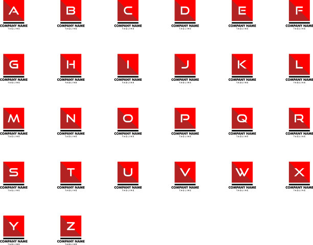 方形元素字母logo设计图片下载