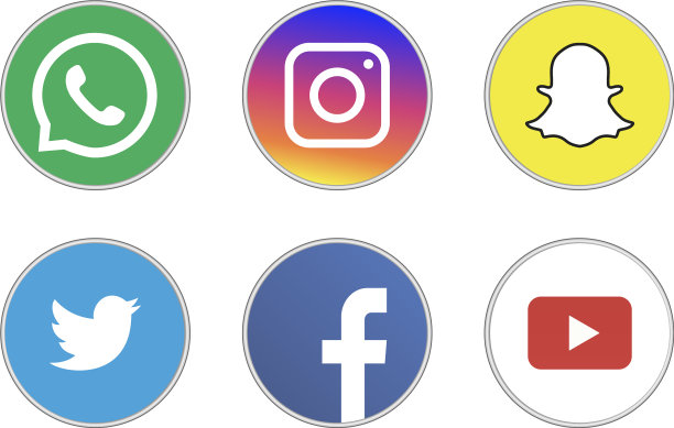 图标社交网络在白色背景图片下载