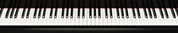 钢琴键盘近距离观看3D插图图片下载